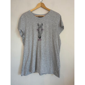 Ariat Women's Gray Purple Horse Graphic T-Shirt XL Equestrian